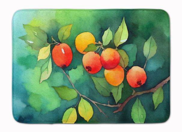 Missouri Hawthorns In Watercolor Memory Foam Kitchen Mat Machine Washable Anti-Fatigue Mat Cushion Comfort Bath Mat Or Kitchen Rug_maomaolike.com