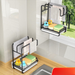Dishcloth Draining Kitchen Towel Wall-mounted Storage Organizer Tool No-drill Drying Rod Rack_maomaolike.com