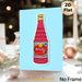 Rooh Afza Beverage Painting Poster, Vibrant Cartoon-style Illustrated Drink Bottle Poster, Nostalgic Cheerful Decor Ideal For Kitchen, Dining Area_maomaolike.com