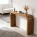 Farmhouse Wood Sofa Table,Narrow Side Table,Curved Design Coffee Table_maomaolike.com