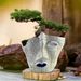 New Creative Face Crack Abstract Flower Pot Resin Craft Plant Container Home Garden Ornament_maomaolike.com