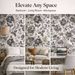 Black & White Botanical Wallpaper – Peel & Stick Floral Wall Decor, Waterproof & Removable, Renter-Friendly_maomaolike.com