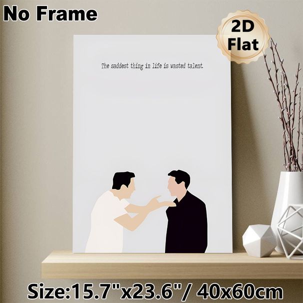 Inspirational Quote Painting Poster, Minimalist Two-figure Illustration Poster, Thought-provoking Motivational Phrase, Ideal For Home Office And_maomaolike.com