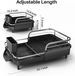 SNTD Expandable Dish Drying Rack For Kitchen Counter, 15.2-22.1 In, Black_maomaolike.com