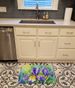 Tennessee Iris In Watercolor Memory Foam Kitchen Mat Machine Washable Anti-Fatigue Mat Cushion Comfort Bath Mat Or Kitchen Rug_maomaolike.com