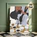 Ethiopian Coffee Ceremony Painting Poster, Vibrant Flat-style Illustration Poster, Cultural Art Decor For Kitchen, Dining Room & Coffee Shop_maomaolike.com