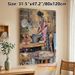 Traditional Kitchen Scene Painting Poster, Vibrant Realistic Rustic Culinary Scene Poster, Captures Warm Daily Cooking Moments, Ideal For Home Kitchen_maomaolike.com