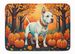 White Pit Bull Terrier Fall Memory Foam Kitchen Mat Machine Washable Anti-Fatigue Mat Cushion Comfort Bath Mat Or Kitchen Rug_maomaolike.com