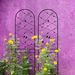 2 Pack Metal Garden Trellis 86.7" X 19.7" Rustproof Trellis For Climbing Plants Outdoor Flower Support Bird Deco Black_maomaolike.com