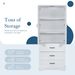 Tall Bathroom Storage Cabinet,Cabinet With Two Doors And Drawers,Adjustable Shelf,MDF Board,White_maomaolike.com