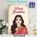 Indian Traditional Jhumka Themed Painting Poster, Vibrant Illustrated Indian Lady With Ornate Jewelry & Sari Poster, Cultural Decor Accent For Living_maomaolike.com