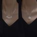 1pc Heart Shaped Four Leaf Clover Pendant Necklace Jewelry Zircon Women Love Clavicle Chain Gifts Openable ChokerJewelry_maomaolike.com