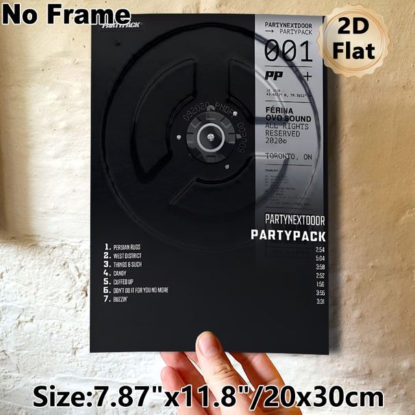 Music Album Vinyl Record Painting Poster, Monochrome Minimalist Album Tracklist Poster, Sleek Music-themed Wall Decor Suitable For Bedroom, Music_maomaolike.com