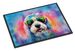 Old English Sheepdog Hippie Dawg Doormat Front Door Mat Indoor Outdoor Rugs For Entryway, Non Slip Washable Low Pile, 24H X 36W_maomaolike.com