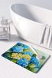 Hydrangeas In Watercolor Memory Foam Kitchen Mat Machine Washable Anti-Fatigue Mat Cushion Comfort Bath Mat Or Kitchen Rug_maomaolike.com
