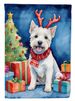 Westie Christmas Reindeer Garden Flag Mailbox Flag Decorative Yard Flag Banner Outside Patio Artwork Yard Flower Beds, Garden Size, Multicolor_maomaolike.com