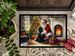 Newfoundland And Santa Claus Doormat Front Door Mat Indoor Outdoor Rugs For Entryway, Non Slip Washable Low Pile, 24H X 36W_maomaolike.com