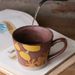 Vintage Hand-painted Mug, Coarse Pottery Breakfast Cup_maomaolike.com