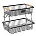 Kitchen Fruit Storage Rack, Living Room Double-layer Detachable Snack Storage Rack, Household Use_maomaolike.com