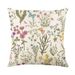 New Spring Floral Linen Printed Letter Sofa Cushion Cover Home Pillowcase_maomaolike.com