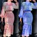 Women'S Autumn New Bohemian Printed Top Mid-Length Covered Arm Skirt Suit for Women_maomaolike.com