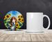 Basset Hound In Sunflowers Large Sandstone Coasters Pack Of 4 Absorbent Round Coasters Decor Gifts For Men Or Women, 4 In, Multicolor_maomaolike.com