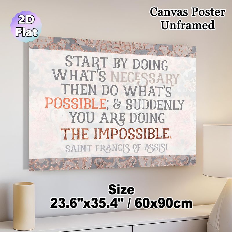 Inspirational Quote Painting Poster, Elegant Vintage Typographic Poster, Uplifting Motivational Text With Metallic Accents, Ideal For Home Office_maomaolike.com