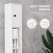 71" Small Bathroom Storage Cabinet, Narrow Toilet Paper Cabinet With Open Shelves, 2 Cabinets, Adjustable Shelves, White_maomaolike.com