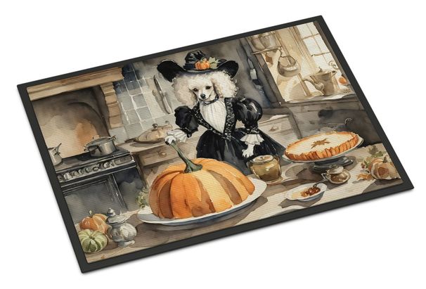 Poodle Fall Kitchen Pumpkins Doormat Front Door Mat Indoor Outdoor Rugs For Entryway, Non Slip Washable Low Pile, 24H X 36W_maomaolike.com
