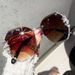 Unisex Fashion Round Diamond Studded Sunglasses Sun Protection Sunglasses Outdoor Rhinestone Glasses_maomaolike.com