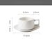 Minimalist Solid Color Ceramic Coffee And Saucer Set Afternoon Tea Water Breakfast Milk Spoon Cup Holder Light Luxury_maomaolike.com