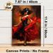 Flamenco Dancer Painting Poster, Vibrant Impressionist-style Poster, Captures Passionate Dance Movement With Flowing Red Fabric, Suitable For Living_maomaolike.com