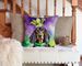 Black And Tan Coonhound King Of Mardi Gras Throw Pillow Machine Washable, Indoor Outdoor Decorative Pillow For Couch, Bed Or Patio, 14Hx14W_maomaolike.com