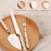 4pcs/5pcs Ceramic Pearl Wedding Cake Knife And Server Set With Forks, Cake Cutting Set,Dinnerware Set Tableware Set Flatware Set_maomaolike.com