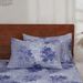Blue Ink Art Cover Polyester Skin Friendly Bed Mattress Protector Fitted Sheet_maomaolike.com