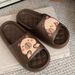 Cute Capybara Design Thick Sole Women Slippers Slides Bathroom Beach Indoor Sandals Summer Couple Shoes_maomaolike.com