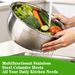 Rice-washing And Draining Bowl, Stainless Steel Side-drain Basket_maomaolike.com