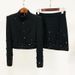 Women's Clothing celebrity fashion new heavy beaded diamond short top skirt suit two piece suit_maomaolike.com