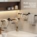 Hairband Storage Rack Walnut Wood Bathroom Wall-Mounted No-Drill Tie Holder Accessories Magic Hair Ring Hook_maomaolike.com