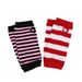 Unisex Knitted gloves with missing fingers anime stripes wearing fingers wrist cuff with false sleeves Thin children's fingers_maomaolike.com