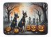 Doberman Pinscher Spooky Halloween Memory Foam Kitchen Mat Machine Washable Anti-Fatigue Mat Cushion Comfort Bath Mat Or Kitchen Rug_maomaolike.com
