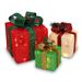 Box ABS Plastic Frame LED 60 Light Warm White Light Three-Piece Set Onion Cloth Christmas Gift Box_maomaolike.com