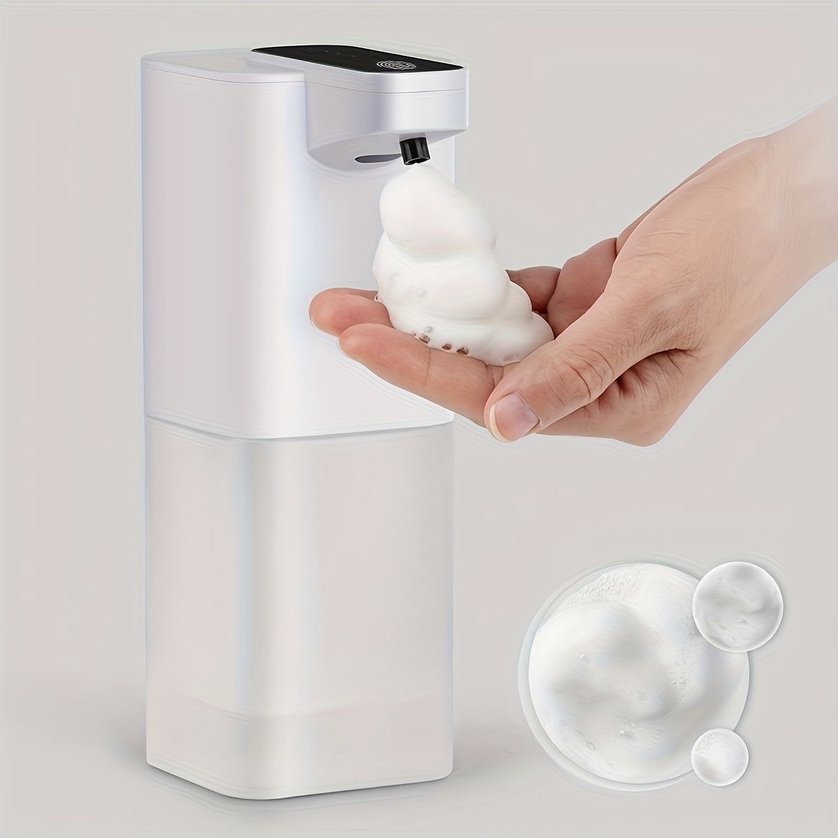 14oz Automatic Foam Soap Dispenser - USB Rechargeable Touch-Free With Smart Sensor For Bathroom & Kitchen, Modern Home Essential_maomaolike.com