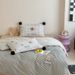 Wholesale INS Girl Heart Small Grid Cloud Bear Towel Embroidered Washed Four-Piece All 4-Piece Set Pure Cotton Bedding_maomaolike.com