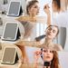 Hot-Selling LED Makeup Portable Foldable Lighted Rechargeable Vanity Desktop Fill Light Leather Case Mirror_maomaolike.com