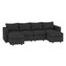 Modular Sectional Sofa With Storage, 109'' L-Shaped Upholstered Couch With Hidden Compartments, Wooden Frame And Polyester Fabric, Space-Saving Design, Available In Black, Beige, And Gray_maomaolike.com