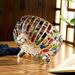 Colored Glass Snack Jar, Candy Jar, Covered Fruit Tray, Living Room Candy Storage Jar_maomaolike.com
