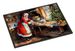 Cookies With Santa Claus Mrs. Claus Doormat Front Door Mat Indoor Outdoor Rugs For Entryway, Non Slip Washable Low Pile, 24H X 36W_maomaolike.com
