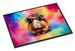Hippie Animal Guinea Pig Doormat Front Door Mat Indoor Outdoor Rugs For Entryway, Non Slip Washable Low Pile, 24H X 36W_maomaolike.com