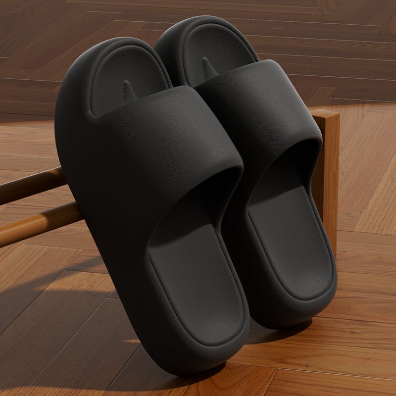 Unisex Bathroom Slippers Cloud Cushion Slides Summer Flat Sandals Thick Platform Shoes Man Indoor Non-Slip Couple Flip_maomaolike.com
